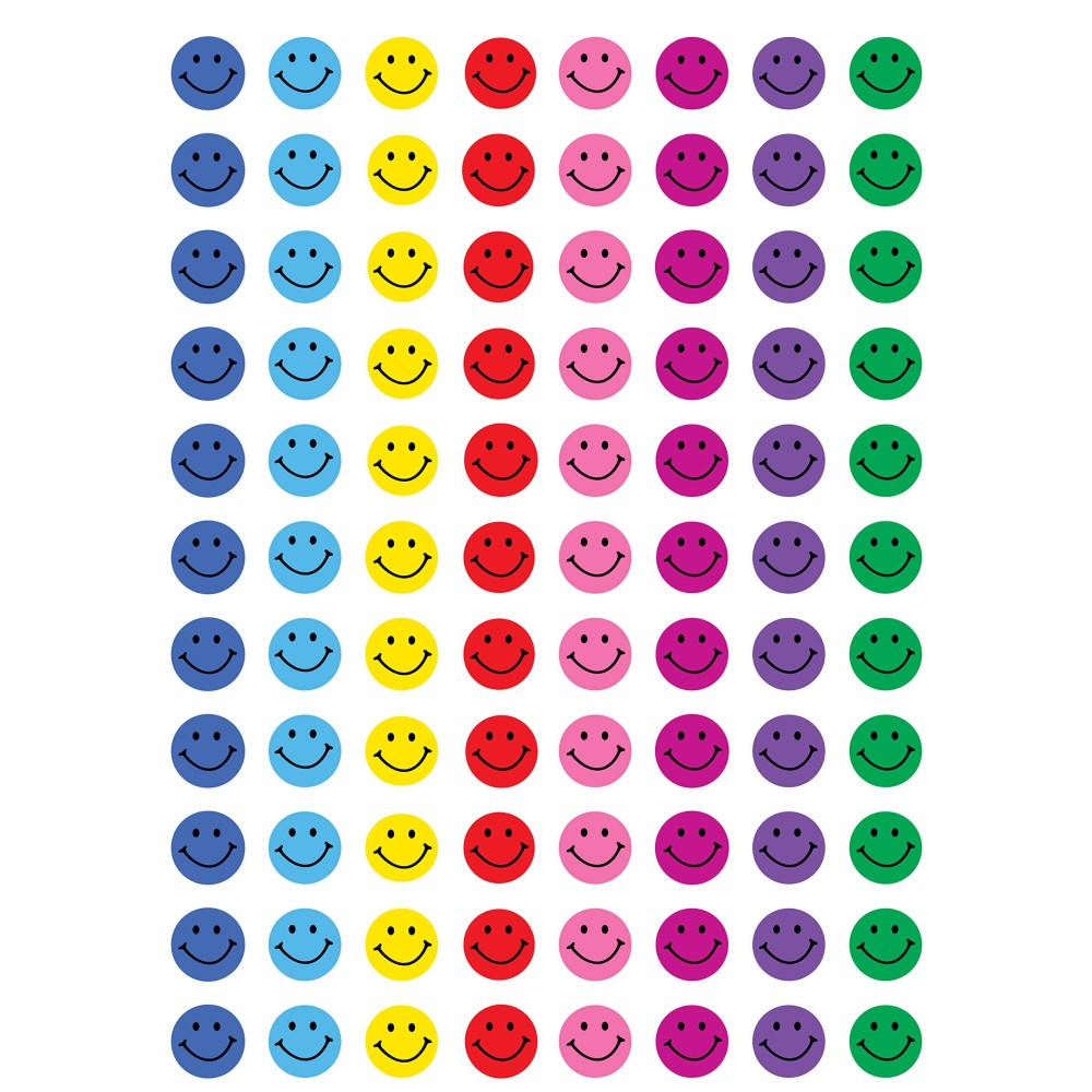 Teacher Created Resources Happy Faces Mini Stickers Multi Color 1236 038 Inch