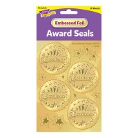 Trend Excellence Gold Award Seals Stickers Classroom Incentives 32 Count