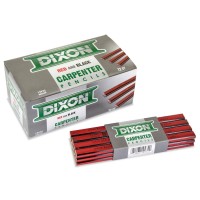 Dixon 19972 Oriole Woodcase Flat Carpenters Pencil Medium Red Dozen