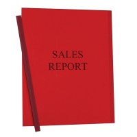 Cline Report Covers With Binding Bars Red Vinyl Red Bars 85 X 11 Inches 50 Per Box 32554