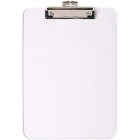 Charles Leonard Transparent Plastic Clipboard With Low Profile Clip And Pull Out Hook Letter Size Clear Size 1 Each 89710