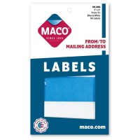 Maco Fromto Mailing Labels 3 X 4 Inches 60 Per Box Blue And White Os280