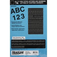 Headline Sign 31741 Stickon Vinyl Letters And Numbers Black 14Inch Made In Usa