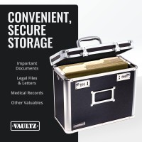 Vaultz File Organizer Storage Box 14 X 7 X 1219 Inch Letter Size Portable Locking Storage Totes With Dual Combination Locks