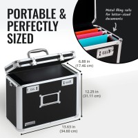 Vaultz File Organizer Storage Box 14 X 7 X 1219 Inch Letter Size Portable Locking Storage Totes With Dual Combination Locks