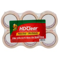 Duck Hd Clear Packing Tape 6 Rolls 328 Yards Heavy Duty Packaging For Shipping Mailing Moving Storage Clear Strong Refil