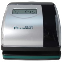 Acroprint 01-0182-000 Model Es700 Electronic Time Recorder  Internal Battery Backup Maintains Time Even During Power Outages  Accommodates Right Or Left-Hand Time Cards  Selectable Hour Format