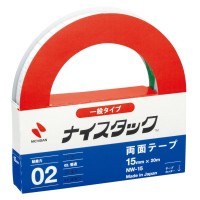 1 X Nichiban Recycled Paper Doublesided Tape Nicetack General Type 15Mm X 20M Shinji Nw15 Japan Import