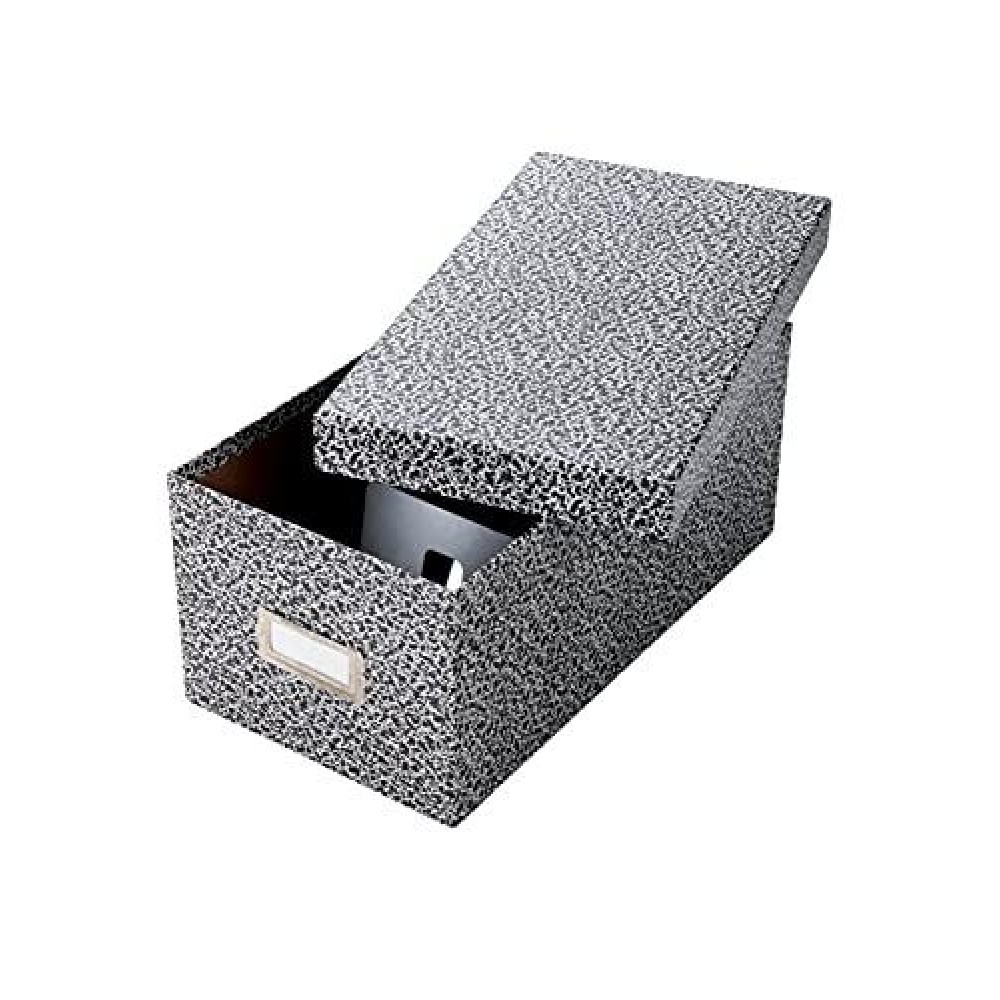 Oxford 40589 Reinforced Board Card File Liftoff Cover Holds 1 200 4 X 6 Cards Blackwhite