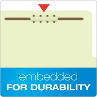 Pendaflex Pressboard Classification File Folders 2 Dividers 2 Embedded Fasteners 25 Tab Cut Legal Size Light Green Box