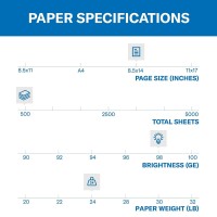 Hammermill Printer Paper Premium Laser Print 24 Lb 85 X 141 Ream 500 Sheets 98 Bright Made In The Usa 104612