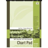 Pacon 945510 Save Recycled Unruled Chart Pad 5Hole Punched 24 X 32 70 Sheetspad White