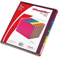 Pendaflex 40143 Top Tab File Guides Daily131 15 Tab Polypropylene Letter Set Of 31 Bluegreenmagentastrawberryyell