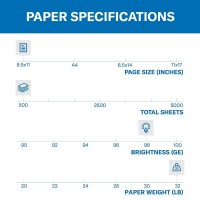 Hammermill Printer Paper Premium Laser Print 32 Lb 85 X 1198 Bright Made In The Usa 104646R 1 Ream 500 Sheets