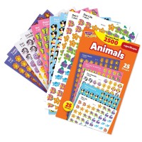 Trend Enterprises Inc Animals Supershapes Stickers Variety Pack 2500 Ct