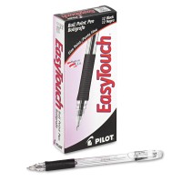 Pilot Easytouch Ballpoint Stick Pens Fine Point Black Ink 12Pack 32001