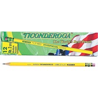 Ticonderoga 13885 Woodcase Pencil F 25 Yellow Dozen