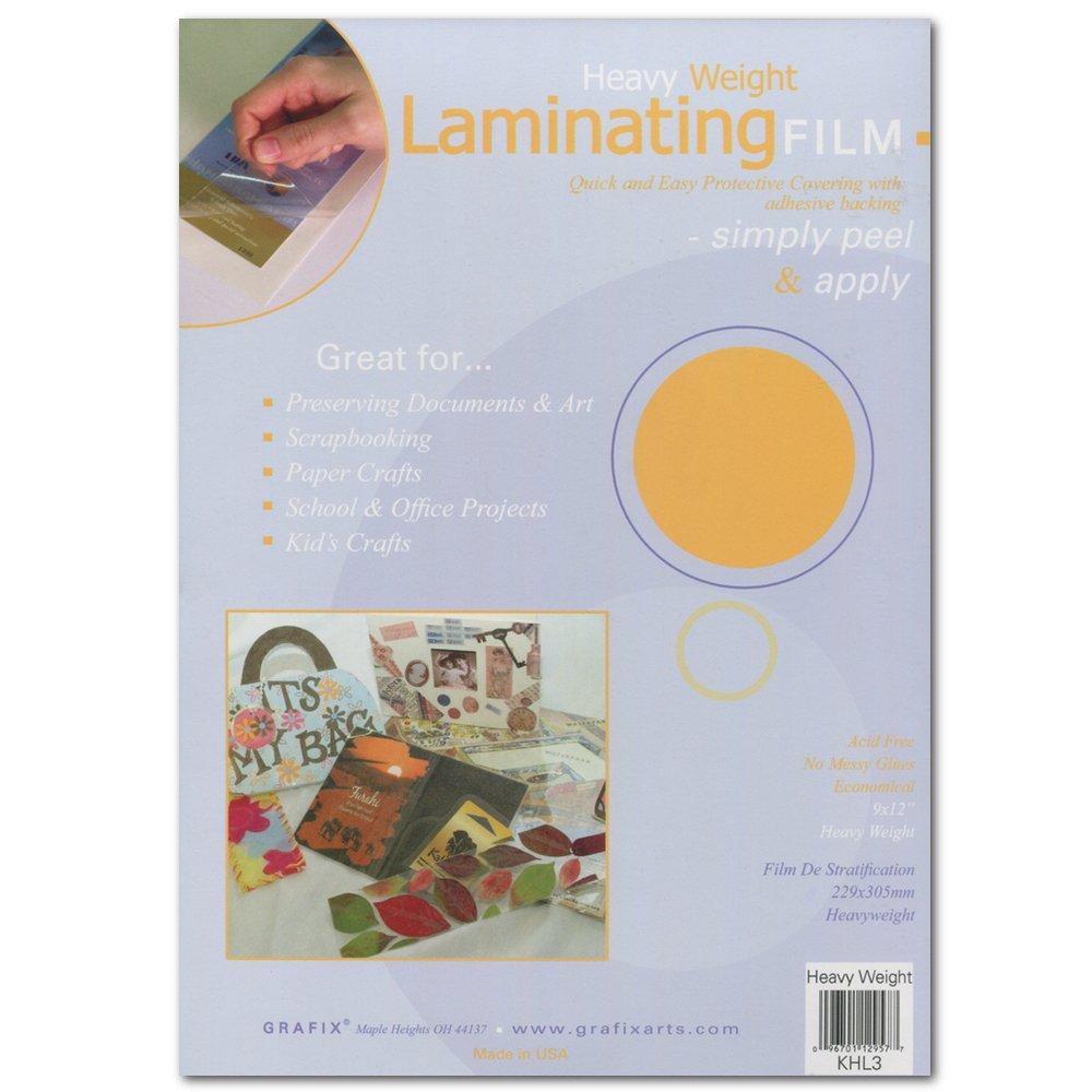 Grafix 9Inchby12Inch Heavy Weight Laminating Film 3Pack