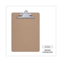 Universal 40304 Hardboard Clipboard 1Inch Capacity Holds 8 12 X 11 Brown