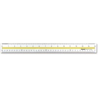 Westcott Acrylic Data Highlight Reading Ruler With Tinted Guide 15 Clear