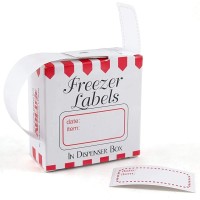 White And Red 1 X 2 Inch Freezer Labels Set Of 100