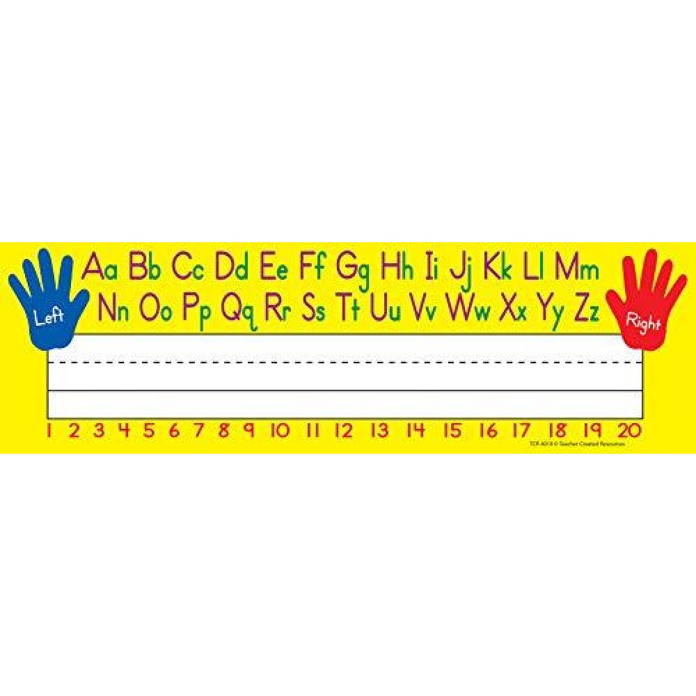 Teacher Created Resources Flat Leftright Alphabet Name Plates 4019