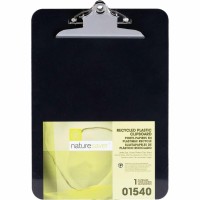 Nature Saver 01540 Plastic Clipboard Recycled 1Inch Cap 9Inch X12Inch Black