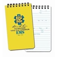 Rite In The Rain Weatherproof Ems Notebook 3 X 5 Yellow Cover Vital Stats Pages No 112