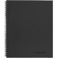 Cambridge Notebook Business Notebook 814 X 11 80 Sheets Ruled Meeting Notes Flexible Cover Wirebound Gray 06132