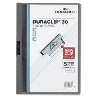 Durable Report Cover With Duraclip Lettersize Holds Up To 30 Pages Clear Covergraphite 25 Per Box 220357