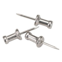 Gem Cpal4 Aluminum Head Push Pins Aluminum Silver 12 Box Of 100