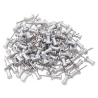 Gem Cpal4 Aluminum Head Push Pins Aluminum Silver 12 Box Of 100