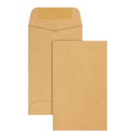 Quality Park 3 Coin And Small Parts Envelopes Gummed Brown Kraft 25X425 500 Per Box 50262