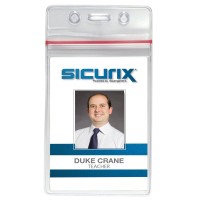 Baumgartens Sicurix Sealable Id Badge Holders Bau47840 Pack Of 50