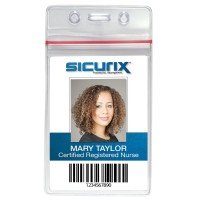 Baumgartens Sicurix Sealable Id Badge Holders Bau47840 Pack Of 50