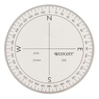 Westcott 360Degree Protractor Compass For Drawing And Drafting Clear 35 In