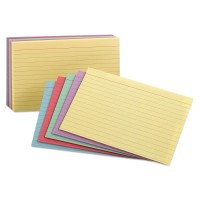 Oxford Printable Index Card Green Canary Violet Blue Cherry Recycled 10