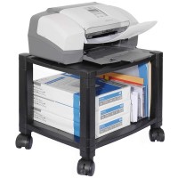 Kantek Mobile Printer Stand Cart 2 Shelf With Drawer Adjustable Height Cable Management Locking Casters 17 X 1325 X 14