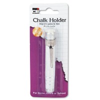 Charles Leonard Pen Style Aluminum Chalk Holder With Chalk Silver 74541