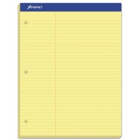 Ampad 20245 Double Sheets Pad Law Rule 8 12 X 11 34 Canary 100 Sheets