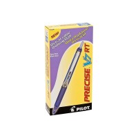 Pilot Precise V7 Rt Refillable Retractable Liquid Ink Rolling Ball Pens Fine Point 07 Mm Blue 12Pack