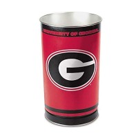 Wincraft Mens Wincraft 9796211 Official Ncaa Georgia University Of 15H Tapered Wastebasket 15 H Black H Us