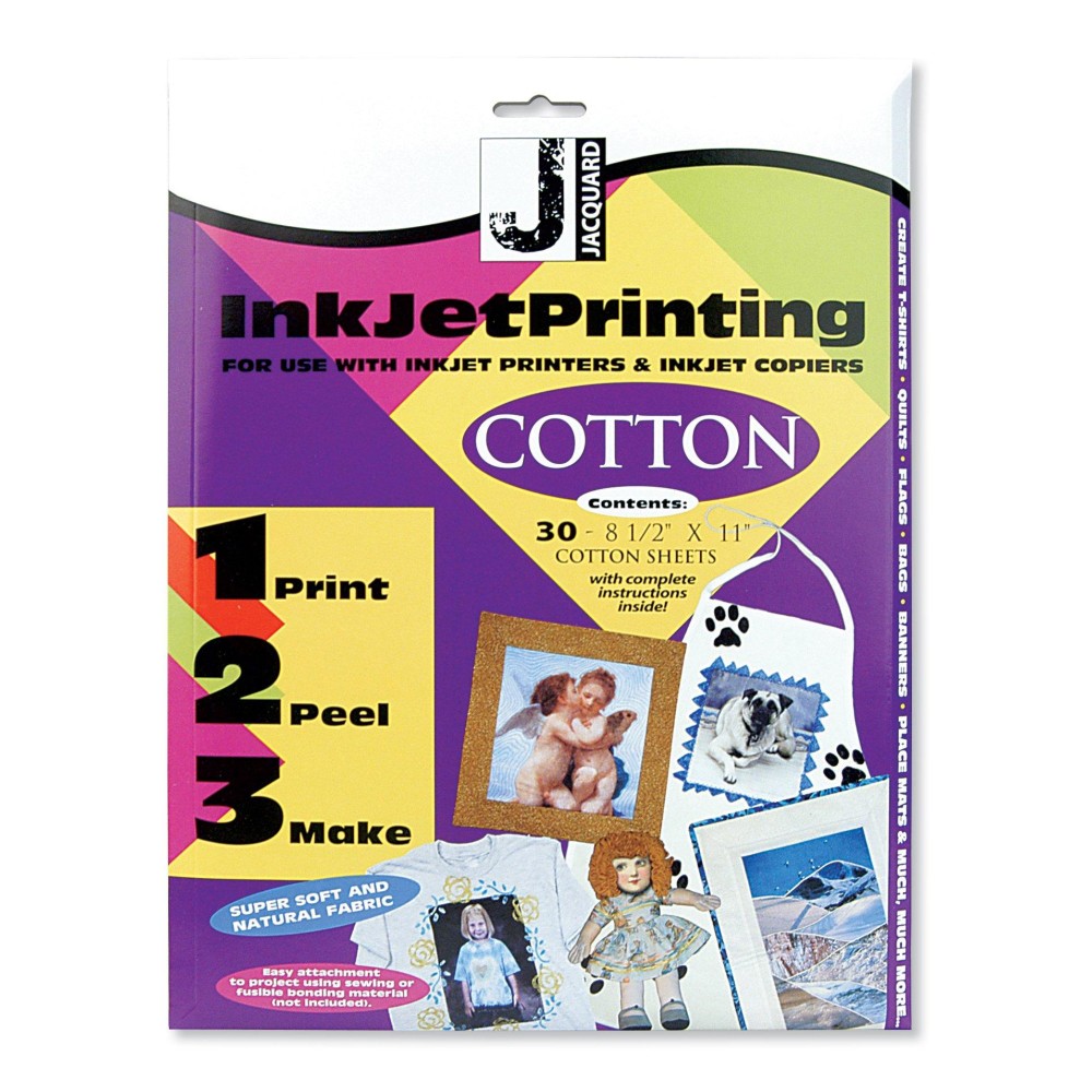 Jacquard Inkjet Printable Cotton Fabric 85 By 11 Inches 30 Sheet Pack