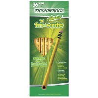 Ticonderoga Triwrite Pencils With Erasers 2 Lead Yellow Pack Of 36