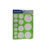 Westcott T826 Jumbo Circles Template Plastic Shape Template Tool 875 By 115 In