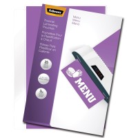 Fellowes 52011 Glossy Pouches Menu 3 Mil 25 Pack