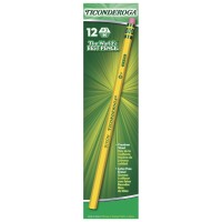 Ticonderoga Woodcased Pencils Unsharpened 3 H Hard Yellow 12 Count