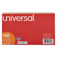 Universal 47256 Index Cards 5 X 8 Bluesalmongreencherrycanary 100Pack