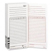 Time Cards For Es1000 Electronic Totalizing Payroll Recorder 100 Per Pack Acpes1010