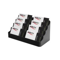 Deflecto Desktop Business Card Holder 400 Cards Capacity Black 70804